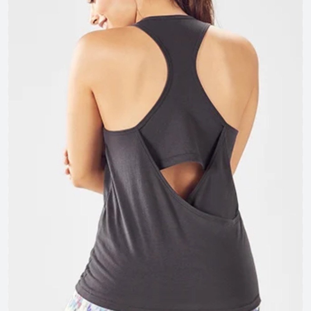 Women's Black Racerback Tank Top - Picture 2 of 6